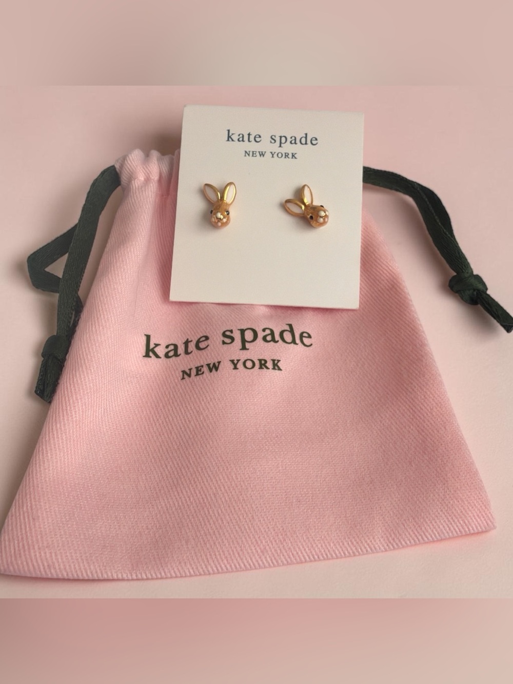 NWOT kate spade Gold Bunny Stud Earrings with Dust Bag